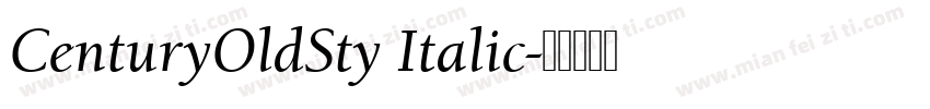 CenturyOldSty Italic字体转换